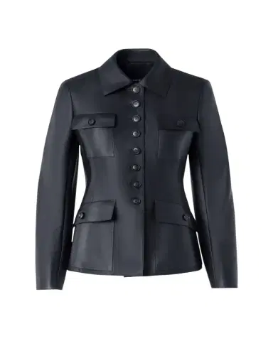 Akris Delia Nappa Leather Fitted Jacket | Thumbnail 1 Akris Delia Nappa Leather Fitted Jacket | Thumbnail 1