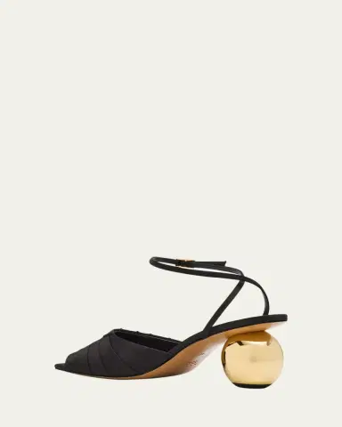 Marni Silk Sculptural Sandals | Thumbnail 4 Marni Silk Sculptural Sandals | Thumbnail 4