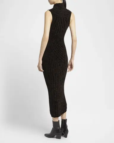 Giorgio Armani Ribbed Chenille Sleeveless Midi Dress | Thumbnail 2 Giorgio Armani Ribbed Chenille Sleeveless Midi Dress | Thumbnail 2