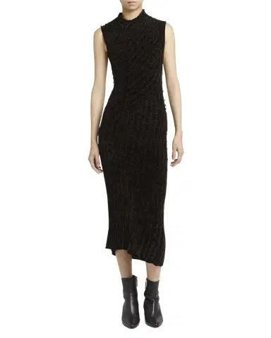 Giorgio Armani Ribbed Chenille Sleeveless Midi Dress | Thumbnail 1 Giorgio Armani Ribbed Chenille Sleeveless Midi Dress | Thumbnail 1