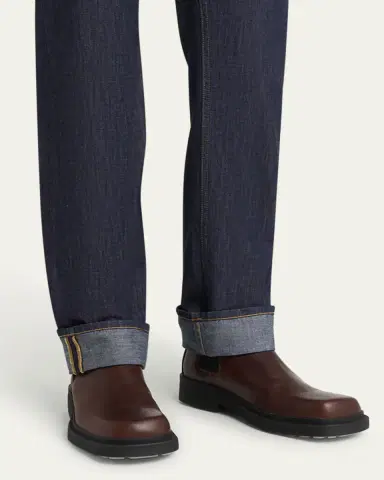 Bottega Veneta Men's Ben Smooth & Intrecciato Leather Chelsea Boots | Thumbnail 2 Bottega Veneta Men's Ben Smooth & Intrecciato Leather Chelsea Boots | Thumbnail 2