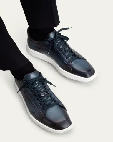 Berluti Men's Stellar Leather Low-Top Sneakers | Thumbnail 4 Berluti Men's Stellar Leather Low-Top Sneakers | Thumbnail 4