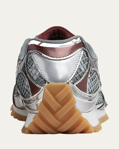 Bottega Veneta Women's Orbit Metallic Net Runner Sneakers | Thumbnail 4 Bottega Veneta Women's Orbit Metallic Net Runner Sneakers | Thumbnail 4