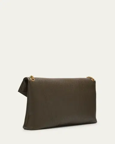 Saint Laurent YSL Envelope Clutch Bag in Grained Leather | Thumbnail 3 Saint Laurent YSL Envelope Clutch Bag in Grained Leather | Thumbnail 3