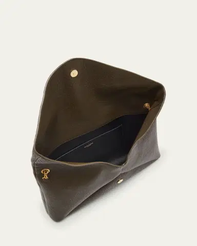 Saint Laurent YSL Envelope Clutch Bag in Grained Leather | Thumbnail 4 Saint Laurent YSL Envelope Clutch Bag in Grained Leather | Thumbnail 4