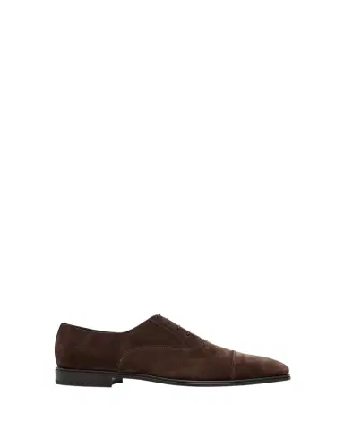 Ferragamo Men's Boston Suede Cap Toe Oxford Shoes | Thumbnail 1 Ferragamo Men's Boston Suede Cap Toe Oxford Shoes | Thumbnail 1