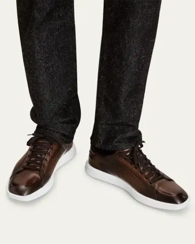 Berluti Men's Stellar Leather Low-Top Sneakers | Thumbnail 2 Berluti Men's Stellar Leather Low-Top Sneakers | Thumbnail 2