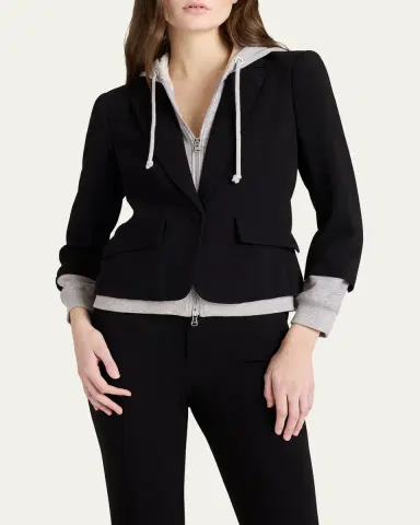 Cinq à Sept Khloe Le Petit Zip-Front Blazer | Thumbnail 2 Cinq à Sept Khloe Le Petit Zip-Front Blazer | Thumbnail 2