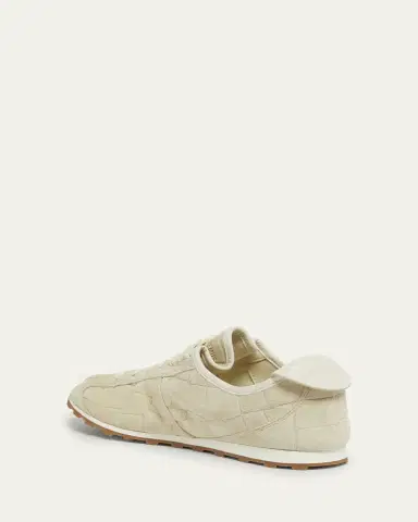 Jacquemus Men's Les Tennis Croc-Embossed Suede Sneakers | Thumbnail 4 Jacquemus Men's Les Tennis Croc-Embossed Suede Sneakers | Thumbnail 4