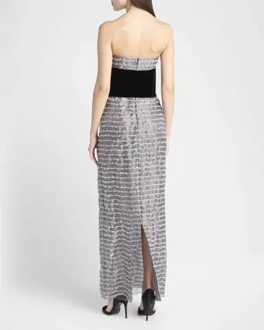 Giorgio Armani Strapless Velvet Bustier Iridescent Textured Silk Gown | Thumbnail 3 Giorgio Armani Strapless Velvet Bustier Iridescent Textured Silk Gown | Thumbnail 3