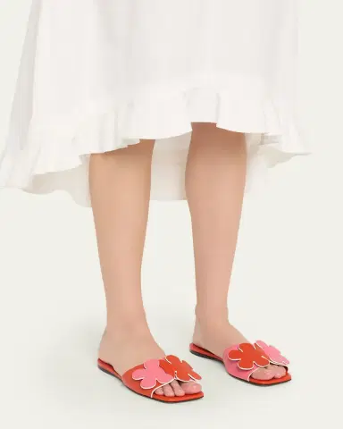 Marni Flower Leather Slide Sandals | Thumbnail 2 Marni Flower Leather Slide Sandals | Thumbnail 2