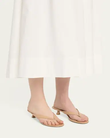 Stuart Weitzman Rio Leather Kitten-Heel Thong Sandals | Thumbnail 6 Stuart Weitzman Rio Leather Kitten-Heel Thong Sandals | Thumbnail 6