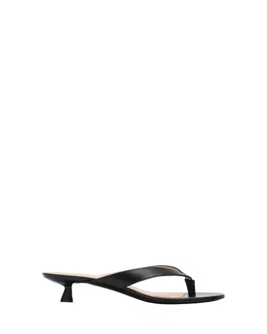 Stuart Weitzman Rio Leather Kitten-Heel Thong Sandals | Thumbnail 1 Stuart Weitzman Rio Leather Kitten-Heel Thong Sandals | Thumbnail 1