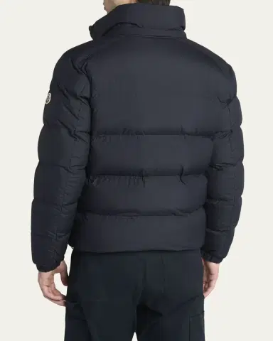 Moncler Men's Bouvaque Tricolor-Trim Down Jacket | Thumbnail 3 Moncler Men's Bouvaque Tricolor-Trim Down Jacket | Thumbnail 3