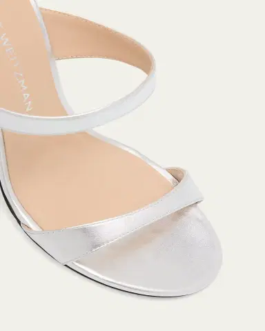 Stuart Weitzman Nudist Metallic Dual-Band Slide Sandals | Thumbnail 5 Stuart Weitzman Nudist Metallic Dual-Band Slide Sandals | Thumbnail 5