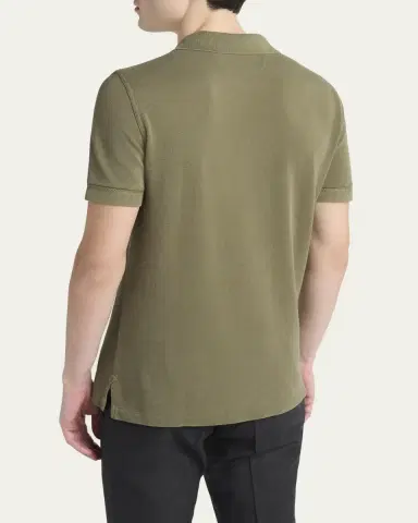 Tom Ford Men's Lyocell Pique Polo Shirt | Thumbnail 2 Tom Ford Men's Lyocell Pique Polo Shirt | Thumbnail 2
