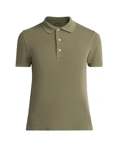 Tom Ford Men's Lyocell Pique Polo Shirt | Thumbnail 1 Tom Ford Men's Lyocell Pique Polo Shirt | Thumbnail 1