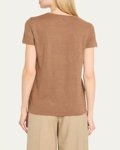 MAJESTIC FILATURES Crewneck Stretch Linen Tee | Thumbnail 3 MAJESTIC FILATURES Crewneck Stretch Linen Tee | Thumbnail 3