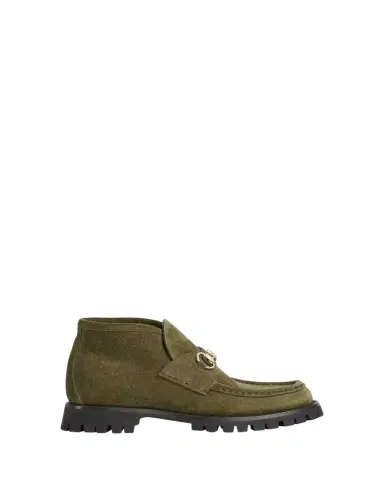 Gucci Sylke Suede Horsebit Booties | Thumbnail 1 Gucci Sylke Suede Horsebit Booties | Thumbnail 1