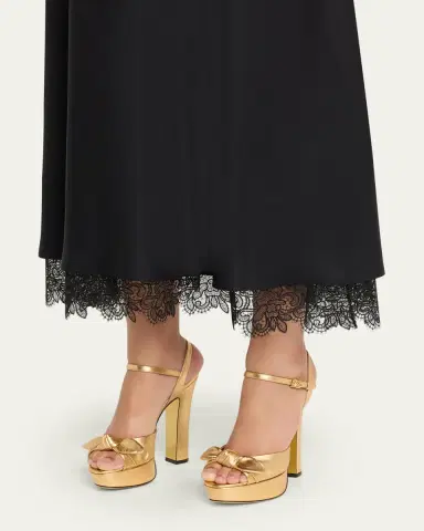 Dolce & Gabbana Metallic Knot Platform Sandals | Thumbnail 2 Dolce & Gabbana Metallic Knot Platform Sandals | Thumbnail 2