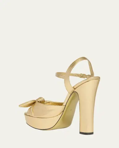 Dolce & Gabbana Metallic Knot Platform Sandals | Thumbnail 4 Dolce & Gabbana Metallic Knot Platform Sandals | Thumbnail 4
