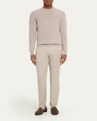Cesare Attolini Men's Cashmere Melange Rib Crewneck Sweater | Thumbnail 2 Cesare Attolini Men's Cashmere Melange Rib Crewneck Sweater | Thumbnail 2