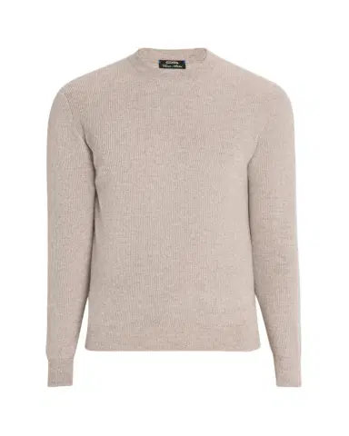 Cesare Attolini Men's Cashmere Melange Rib Crewneck Sweater | Thumbnail 1 Cesare Attolini Men's Cashmere Melange Rib Crewneck Sweater | Thumbnail 1