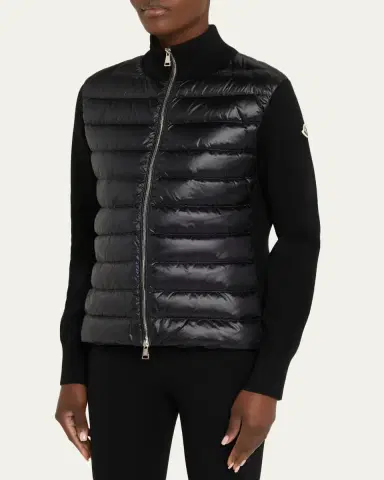 Moncler Combo Down Short Cardigan | Thumbnail 4 Moncler Combo Down Short Cardigan | Thumbnail 4