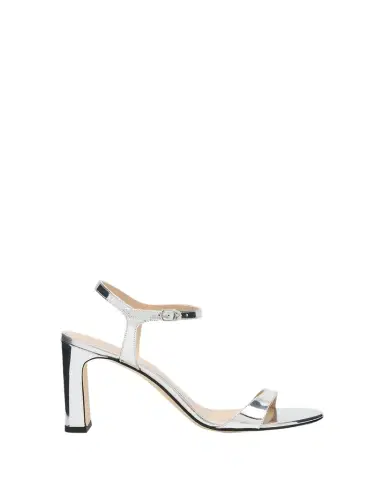 Stuart Weitzman Babette Metallic Ankle-Strap Sandals | Thumbnail 1 Stuart Weitzman Babette Metallic Ankle-Strap Sandals | Thumbnail 1