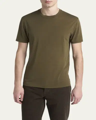 Tom Ford Men's Lyocell-Cotton Crewneck T-Shirt | Thumbnail 4 Tom Ford Men's Lyocell-Cotton Crewneck T-Shirt | Thumbnail 4