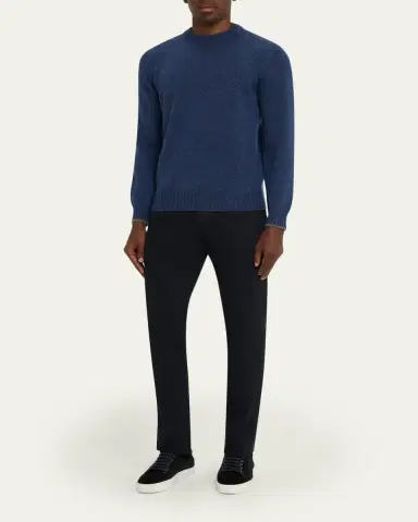 Fioroni Men's Cashmere Knit Crewneck Sweater | Thumbnail 2 Fioroni Men's Cashmere Knit Crewneck Sweater | Thumbnail 2
