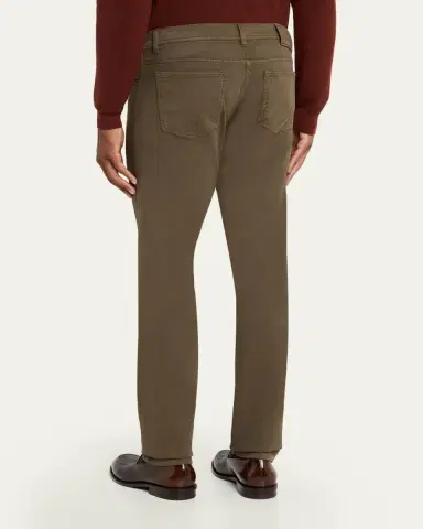 Cesare Attolini Men's Cotton and Cashmere Slim Five-Pocket Pants | Thumbnail 3 Cesare Attolini Men's Cotton and Cashmere Slim Five-Pocket Pants | Thumbnail 3