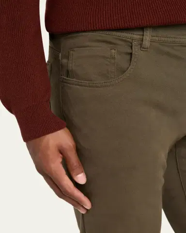 Cesare Attolini Men's Cotton and Cashmere Slim Five-Pocket Pants | Thumbnail 5 Cesare Attolini Men's Cotton and Cashmere Slim Five-Pocket Pants | Thumbnail 5