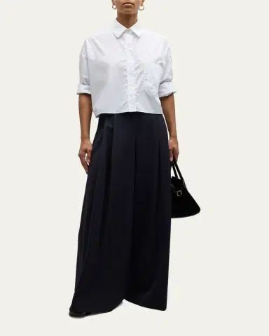 TWP Next Ex Cropped Shirt in Superfine Cotton | Thumbnail 2 TWP Next Ex Cropped Shirt in Superfine Cotton | Thumbnail 2