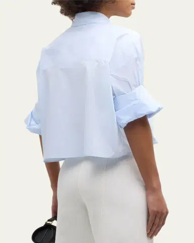 TWP Next Ex Cropped Shirt in Superfine Cotton | Thumbnail 11 TWP Next Ex Cropped Shirt in Superfine Cotton | Thumbnail 11