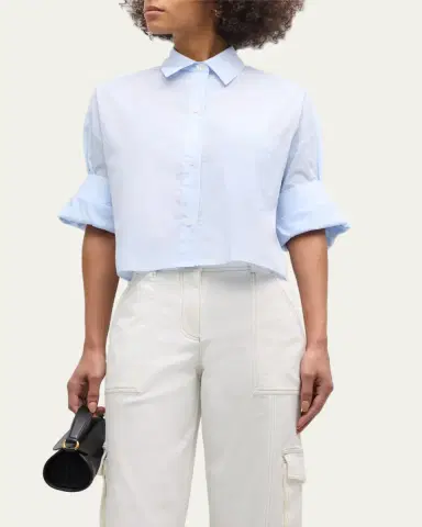 TWP Next Ex Cropped Shirt in Superfine Cotton | Thumbnail 12 TWP Next Ex Cropped Shirt in Superfine Cotton | Thumbnail 12