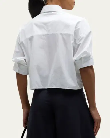 TWP Next Ex Cropped Shirt in Superfine Cotton | Thumbnail 3 TWP Next Ex Cropped Shirt in Superfine Cotton | Thumbnail 3