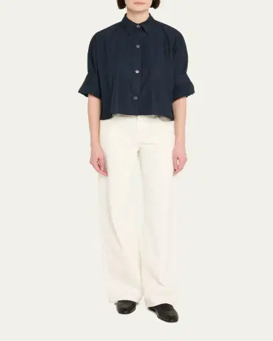 TWP Next Ex Cropped Shirt in Superfine Cotton | Thumbnail 6 TWP Next Ex Cropped Shirt in Superfine Cotton | Thumbnail 6