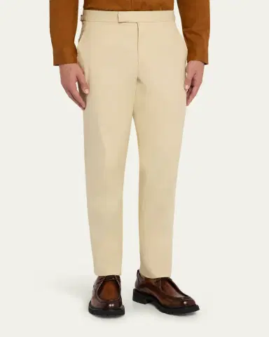 Anderson & Sheppard Men's Style One Flat-Front Trousers | Thumbnail 4 Anderson & Sheppard Men's Style One Flat-Front Trousers | Thumbnail 4