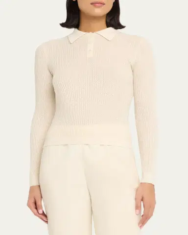 Guest in Residence Shrunken Long-Sleeve Cashmere Polo | Thumbnail 12 Guest in Residence Shrunken Long-Sleeve Cashmere Polo | Thumbnail 12