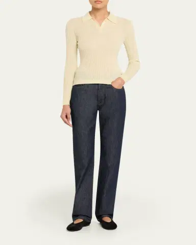 Guest in Residence Shrunken Long-Sleeve Cashmere Polo | Thumbnail 14 Guest in Residence Shrunken Long-Sleeve Cashmere Polo | Thumbnail 14
