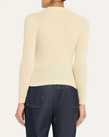 Guest in Residence Shrunken Long-Sleeve Cashmere Polo | Thumbnail 15 Guest in Residence Shrunken Long-Sleeve Cashmere Polo | Thumbnail 15