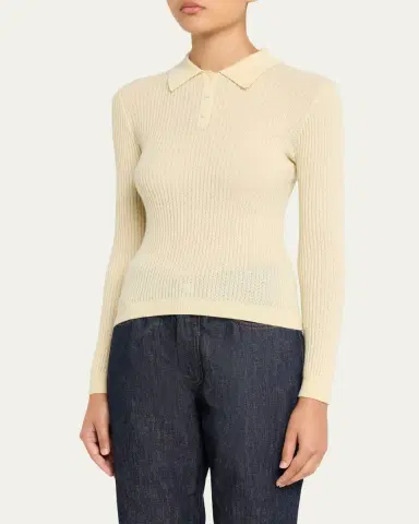 Guest in Residence Shrunken Long-Sleeve Cashmere Polo | Thumbnail 16 Guest in Residence Shrunken Long-Sleeve Cashmere Polo | Thumbnail 16
