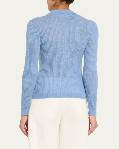 Guest in Residence Shrunken Long-Sleeve Cashmere Polo | Thumbnail 3 Guest in Residence Shrunken Long-Sleeve Cashmere Polo | Thumbnail 3