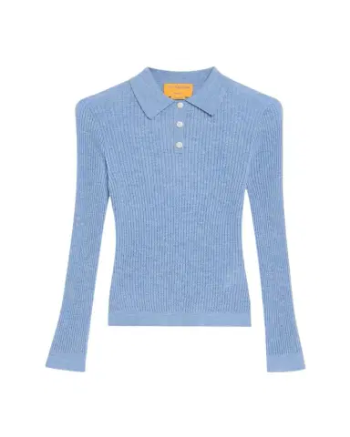 Guest in Residence Shrunken Long-Sleeve Cashmere Polo | Thumbnail 1 Guest in Residence Shrunken Long-Sleeve Cashmere Polo | Thumbnail 1