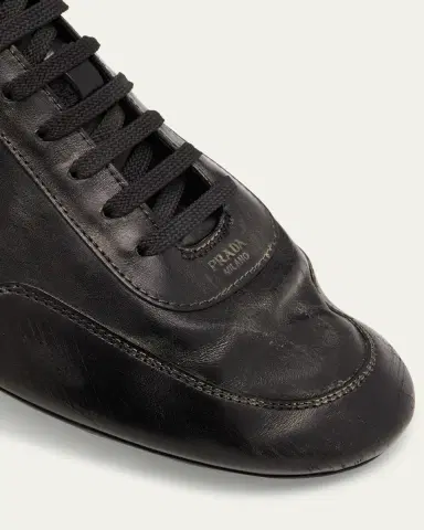 Prada Men's Collapse Leather Sneakers | Thumbnail 3 Prada Men's Collapse Leather Sneakers | Thumbnail 3