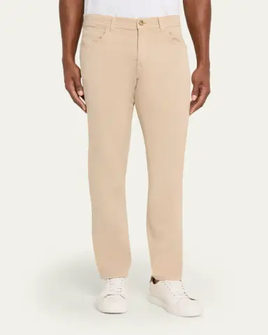 Cesare Attolini Men's Cotton and Cashmere Slim Five-Pocket Pants | Thumbnail 4 Cesare Attolini Men's Cotton and Cashmere Slim Five-Pocket Pants | Thumbnail 4