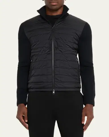Moncler Men's Archivio Basic Puffer Wool Sleeve Cardigan | Thumbnail 4 Moncler Men's Archivio Basic Puffer Wool Sleeve Cardigan | Thumbnail 4