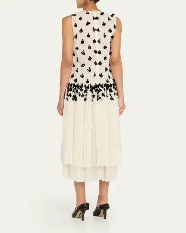 Diotima Embellished Sleeveless Tiered Midi Dress | Thumbnail 3 Diotima Embellished Sleeveless Tiered Midi Dress | Thumbnail 3