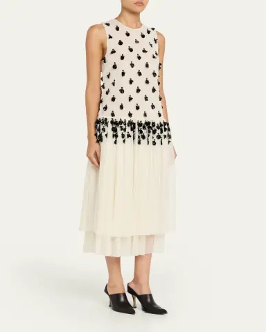 Diotima Embellished Sleeveless Tiered Midi Dress | Thumbnail 4 Diotima Embellished Sleeveless Tiered Midi Dress | Thumbnail 4